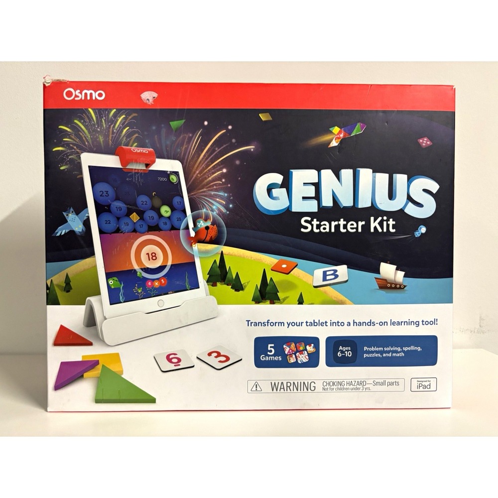 Osmo Genius Starter Kit Educational Learning System 5 Games Ages 6-10 iPad